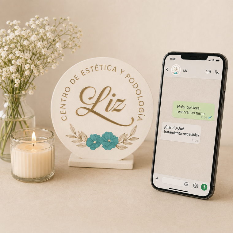 Reservá tu turno por WhatsApp en Liz Centro de Estética y Podología